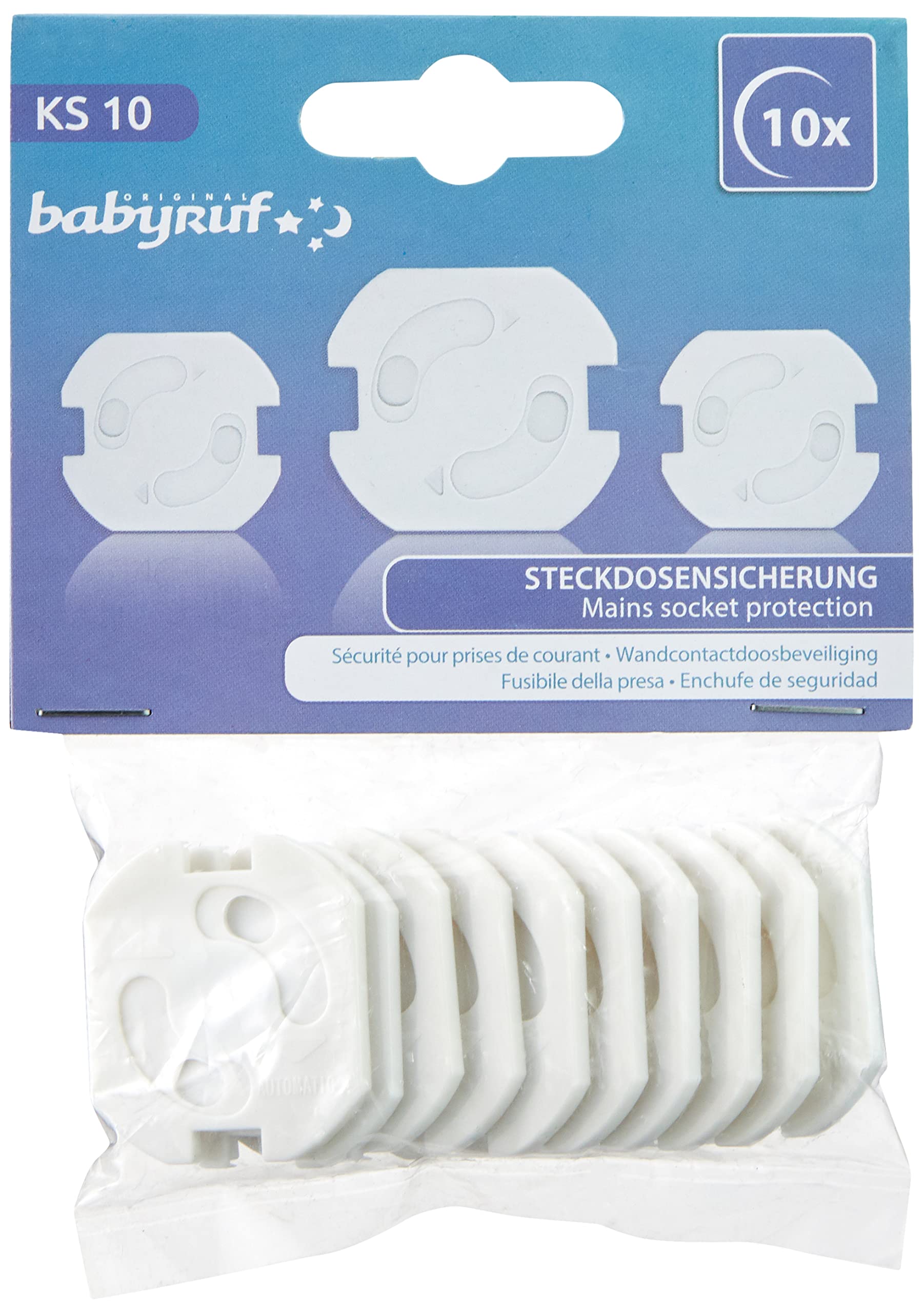 Olympia Lot de 10 Cache Prises Blancs Sécurité Enfant Electricité Blanc