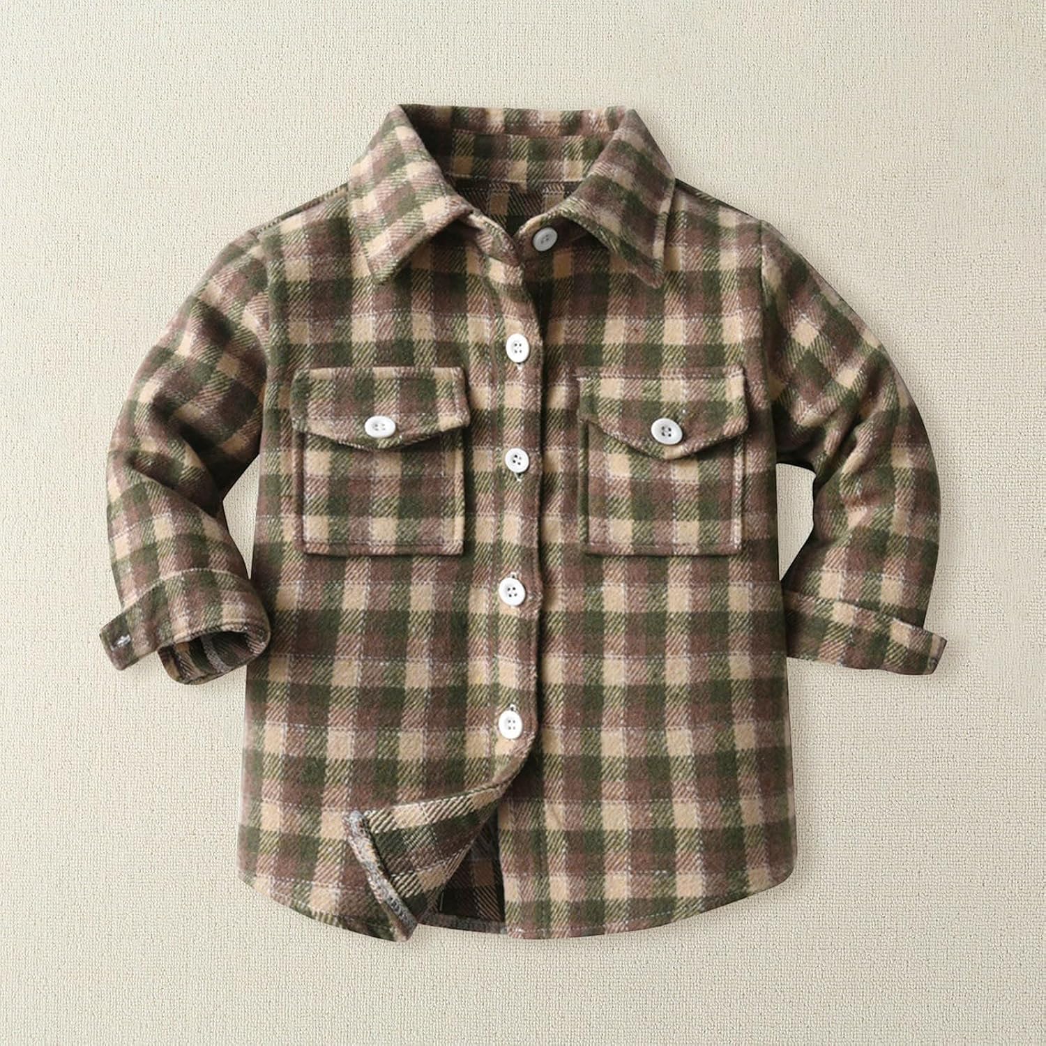 Kids Toddler Flannel Shirt Jacket Plaid Button Up Cardigan Long Sleeve Plaid Sweater Coat Tops Toddler Girl Fall Jacket