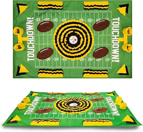Miniatura 8 de NFL Pittsburgh Steelers - Tapete de olfateo para mascotas, juego de alimentación de campo de fútbol, juguete interactivo para olfatear comida,