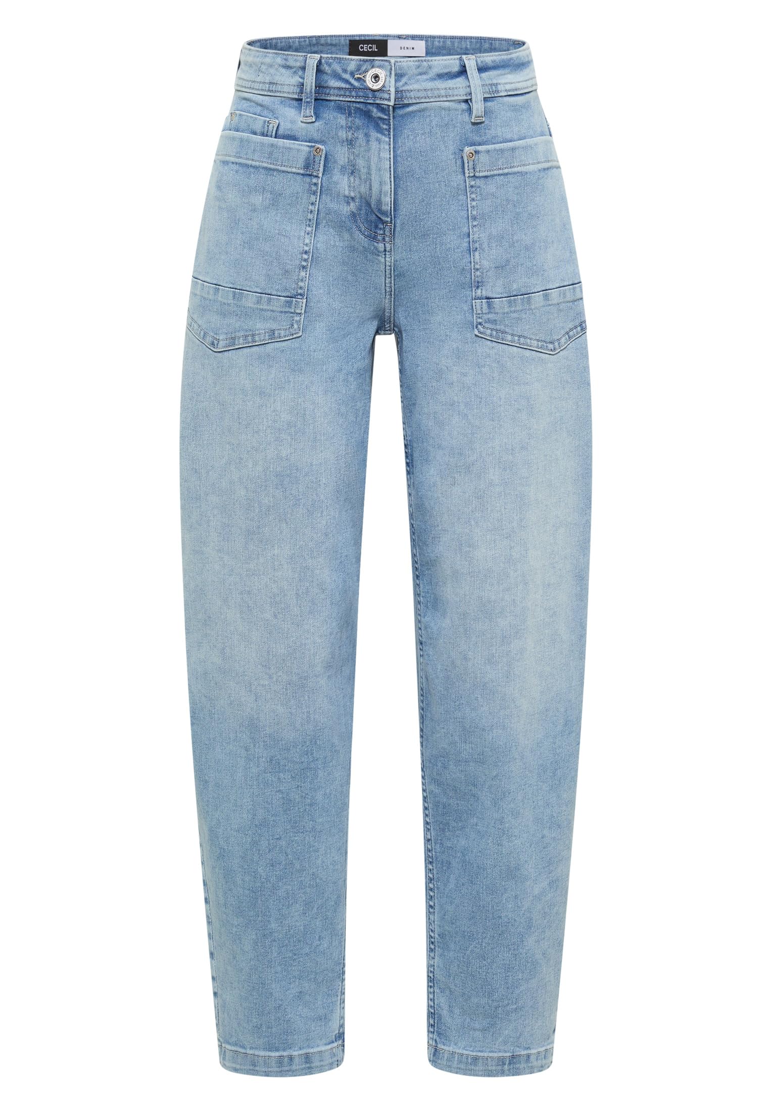 Cecil Damen Barrel Leg Jeans mit aufgesetzten Taschen 3819097