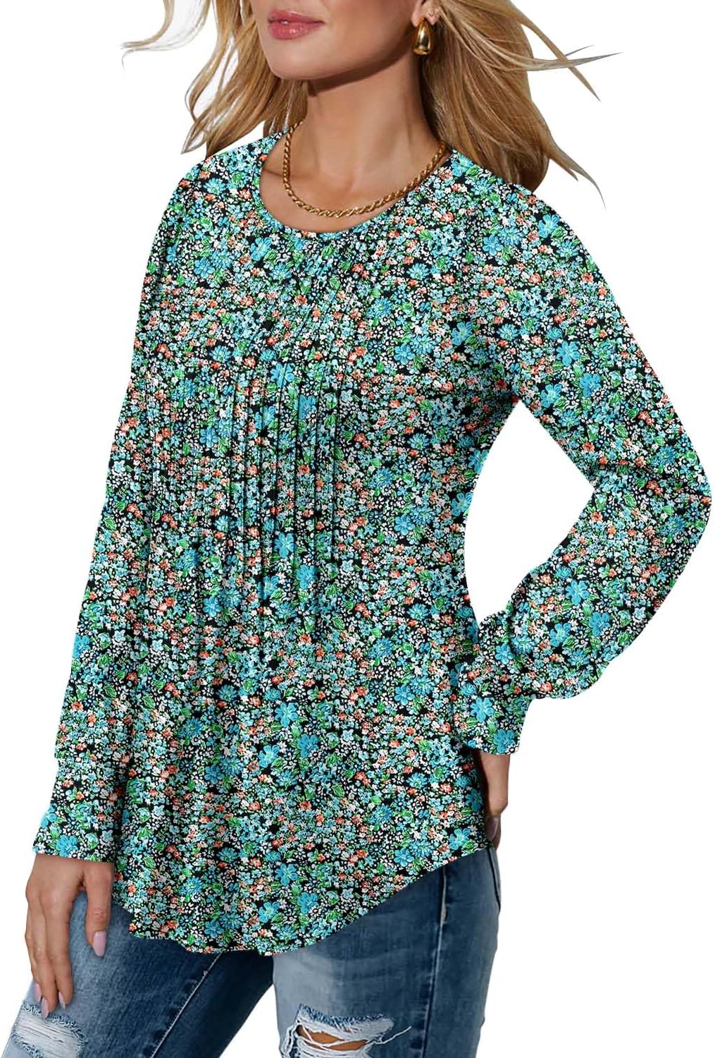 BETTE BOUTIK Long Sleeve Shirts for Women Fall Tops Dressy Blouses Crewneck Tunic Tops for Leggings S-3XL - Image 4