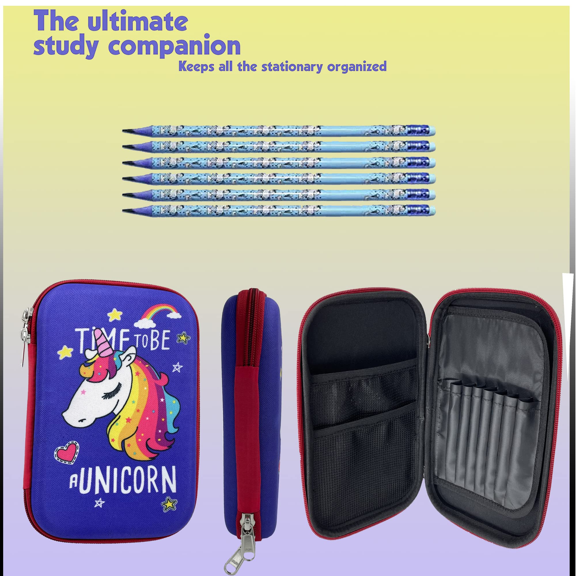 OFIXO A-Unicorn - Estuche para lápices de EVA para niños, estuche para lápices, estuche para lápices de diseño para niños