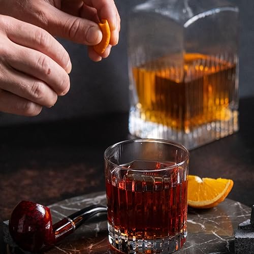 Miniatura 6 de Juego de 2 vasos de whisky  Barra de vasos de chupito transparente  Vasos de cristal para beber whisky escocés, Bourbon Whisky Cocktail Cognac Vodka