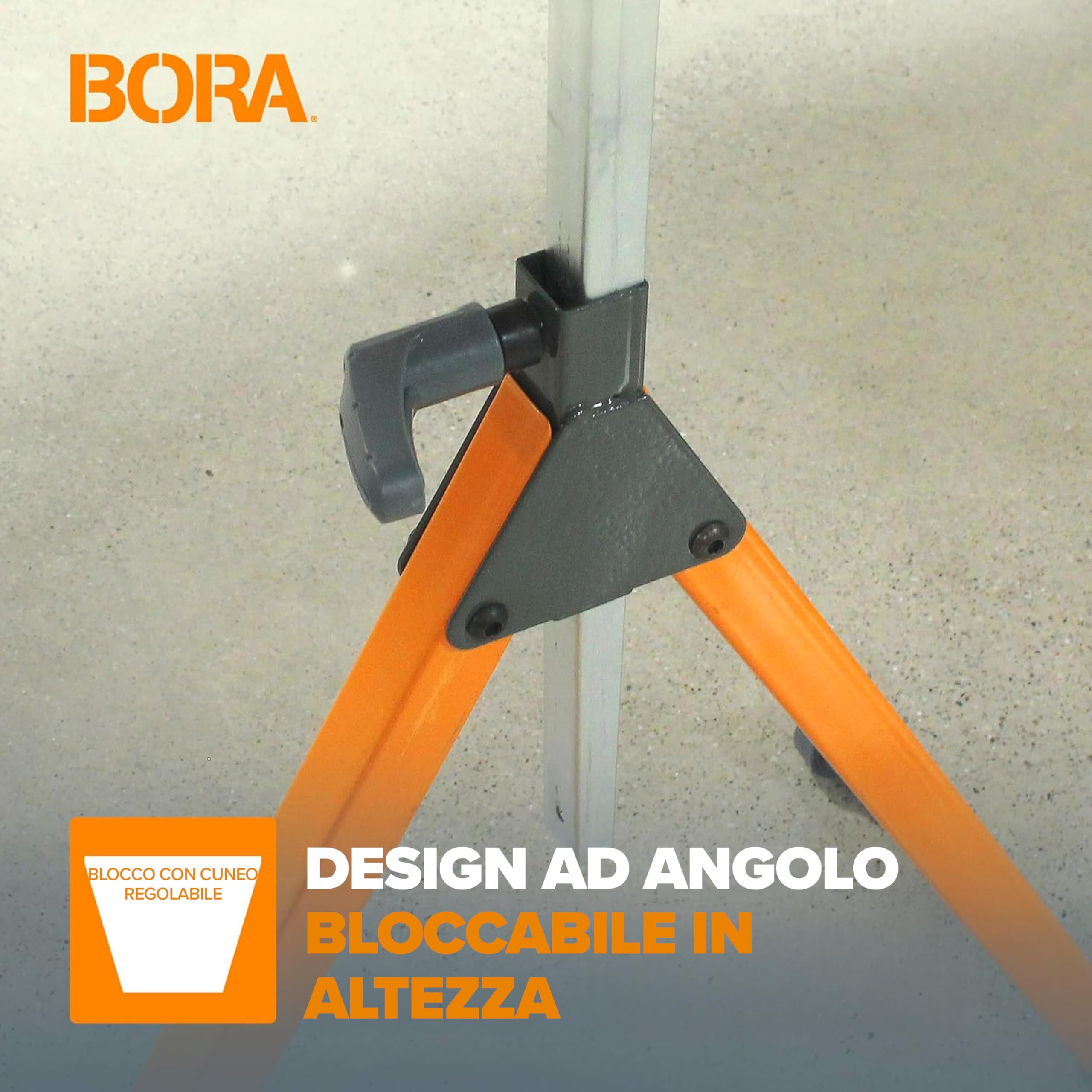'Bora Portamate PM-5090 Adjustable Pedestal Feed Roller Support with 11-1/4'' Ball Bearing Steel Roller'