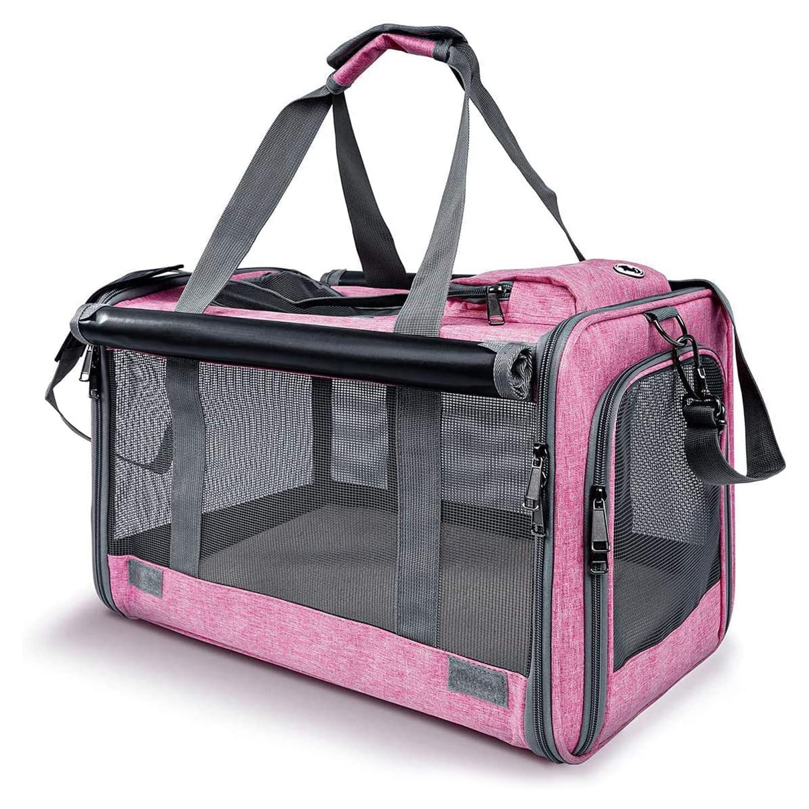 PETCUTE Trasportino per Cani,Trasportino per Animali Portatile e Pieghevole, Carico Massimo 9kg,Approvazione Della Compagnia Aerea,Borsa da Viaggio per Cuccioli e Gatti con Coperta e Tracolla