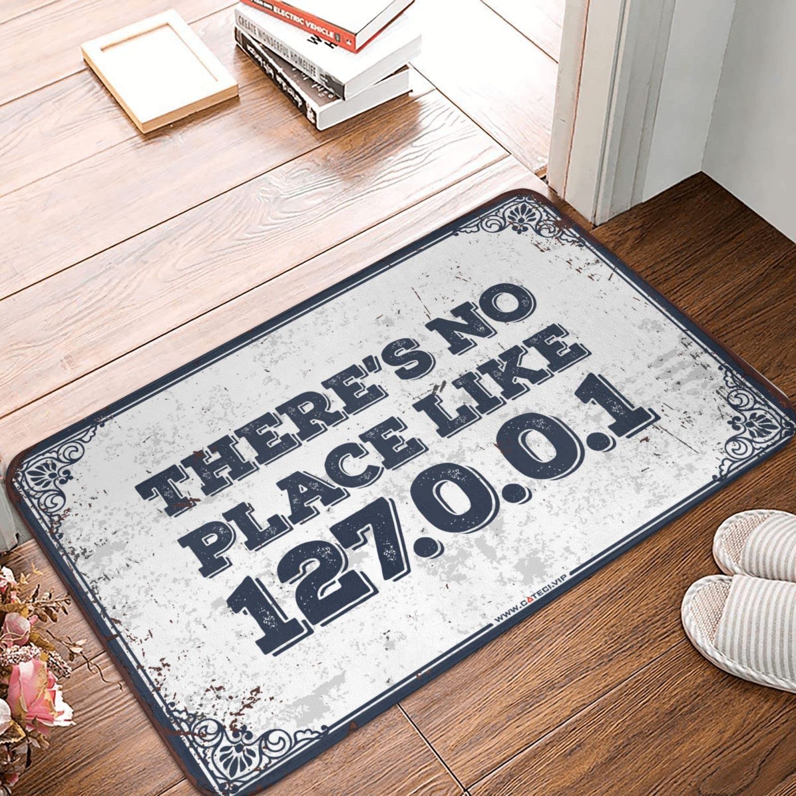 Tapis d'Halloween original 127.0.0.1 pour accueillir vos invités geek
