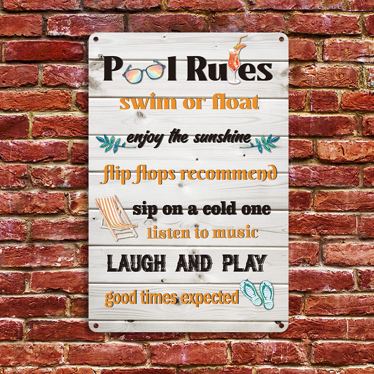 Attention Pool Is Open Sign. 9x12 Metal.