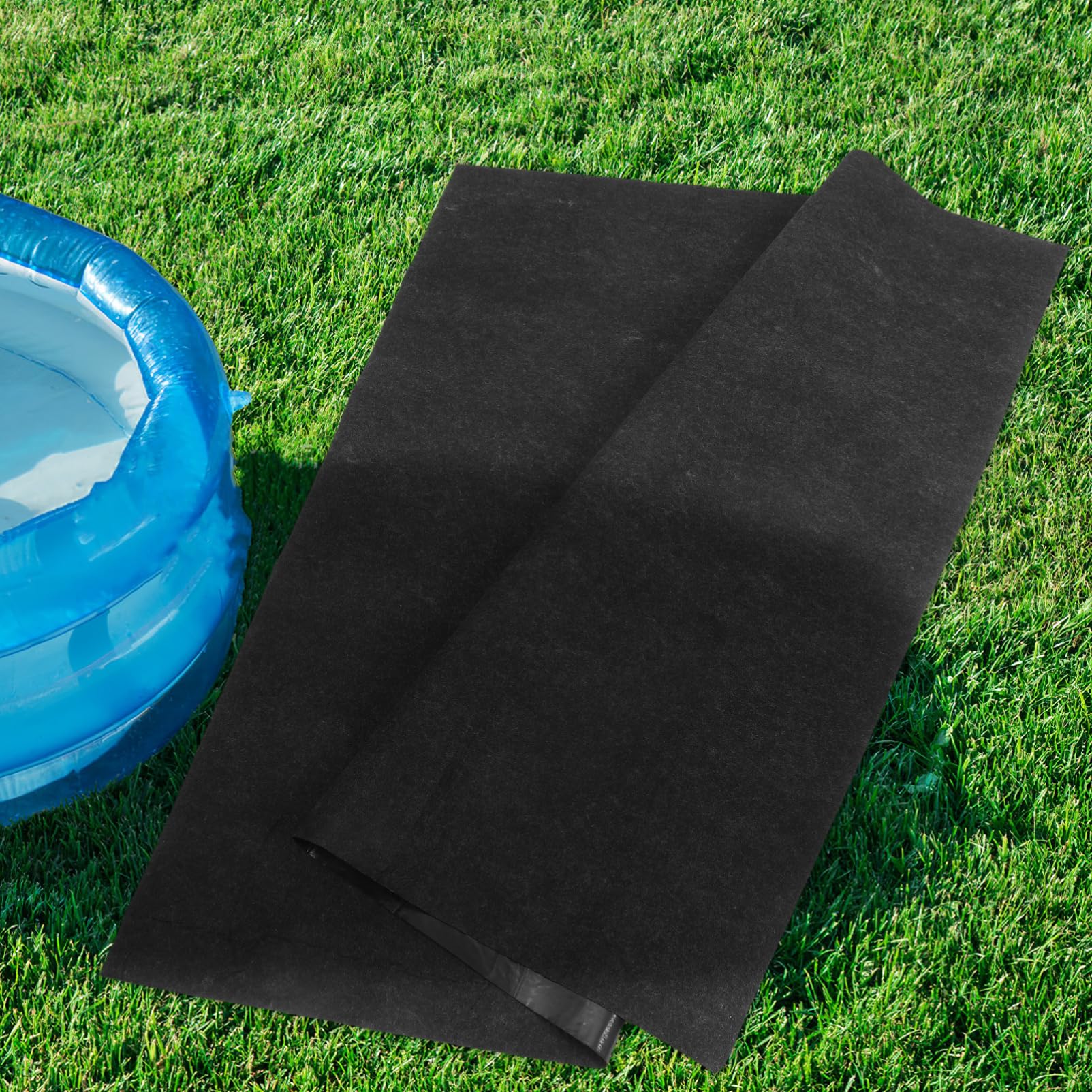 Tapis Gonflable pour Spa Noir 1 Pièce en Feutre et PE Antidérapant