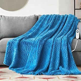 Heated Blanket Flannel Throw Blanket, 50