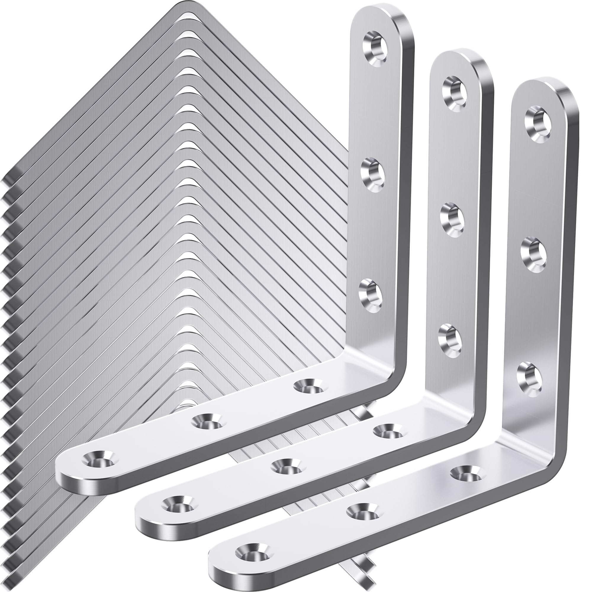 WENQUIT 25-Pack Stainless Steel Angle Brackets