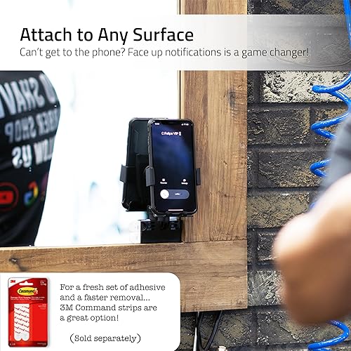 Miniatura 5 de 2 en 1: soporte para teléfono para monitor/portátil y clip de gancho para auriculares - Montaje lateral por gravedad por GadgetRest