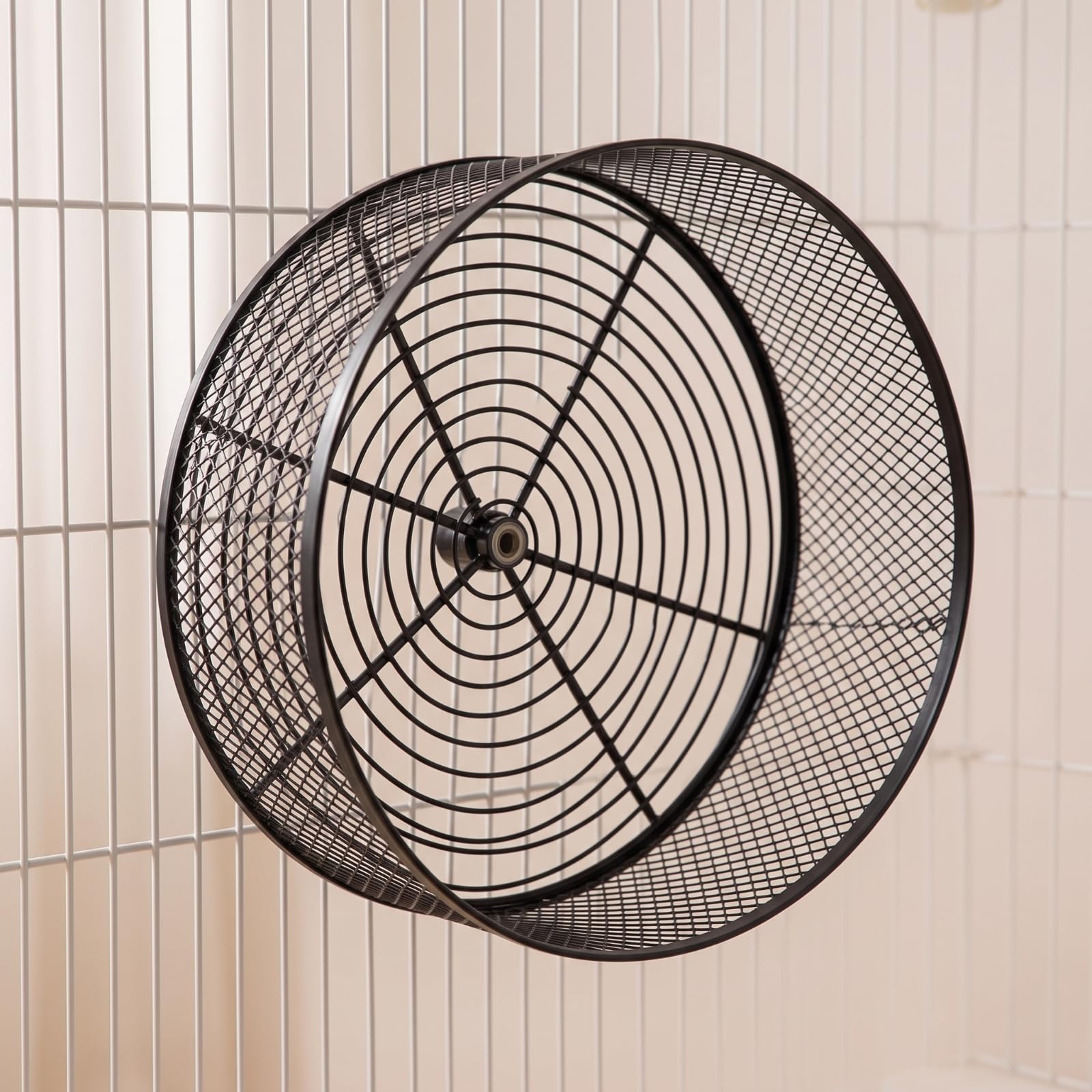 Roue pour Hamster Silencieux, Noir, 28 Cm | Multifonctionnel, Roue Course pour Rongeur, Inoxydable, parc, Hamsters, Écureuils