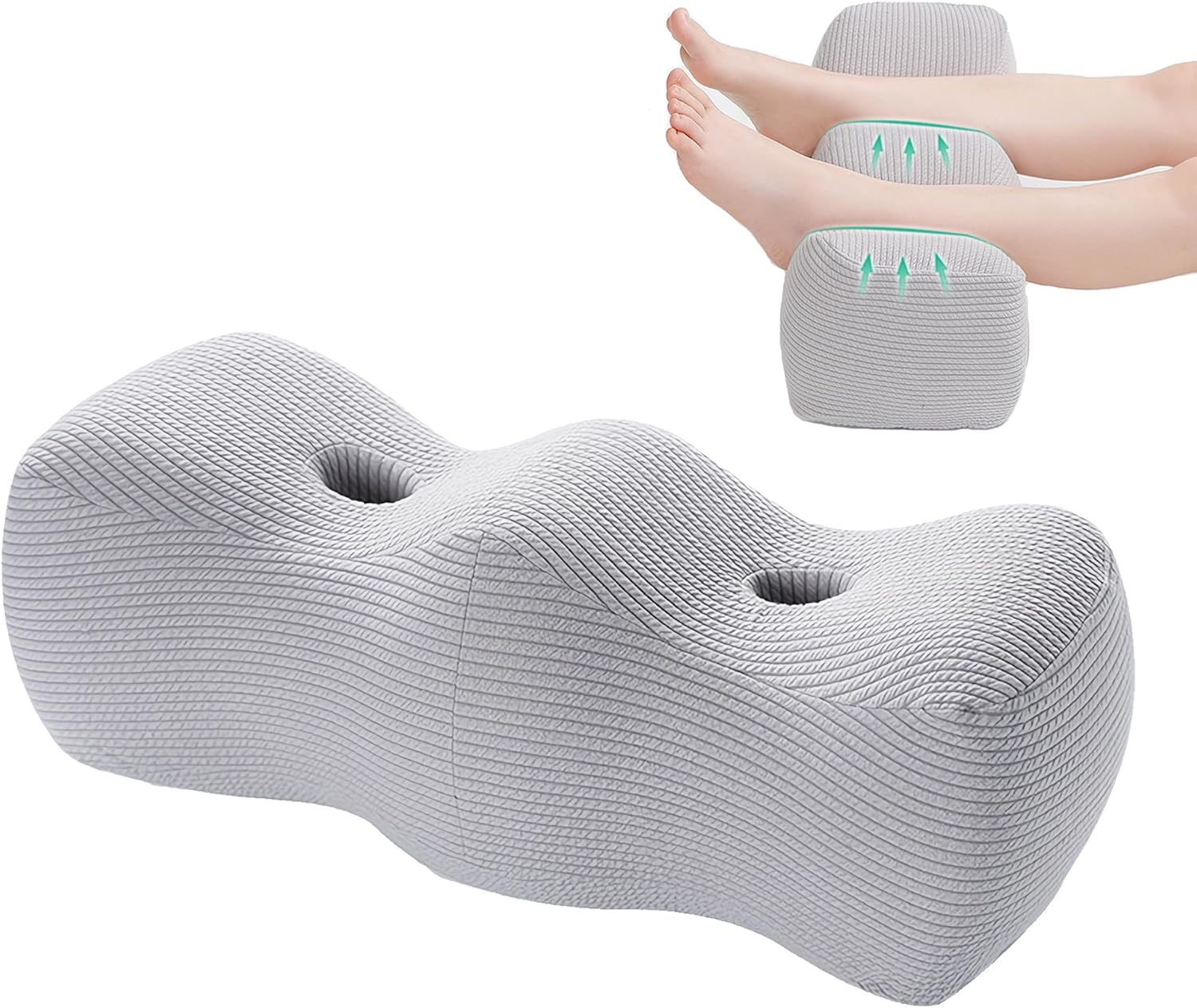 Leg Elevation Pillows For After Surgery,Leg Elevating Pillow,Leg Wedge Pillow After Knee Replacement Post Surgery,Elevation Pillow for Leg Swelling Blood Circulation,Knee Pillow For Back Sleeping Grey