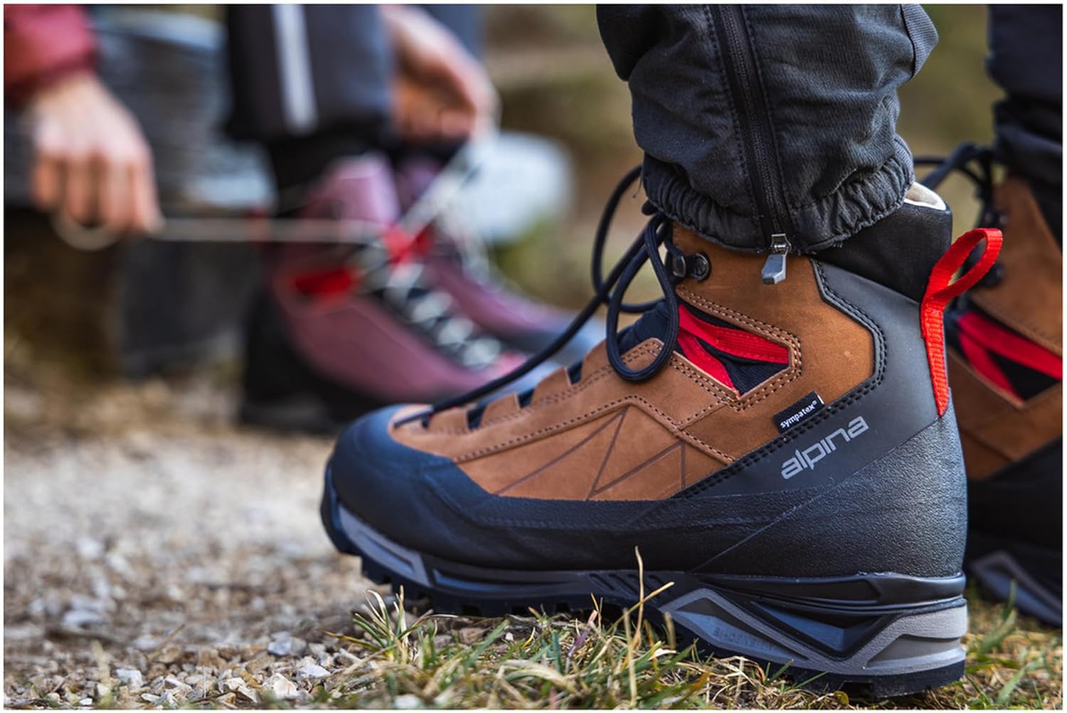 Alpina CARABINER Mountaineering Hiking Boot | 8 inch Waterproof Trekking & Climbing Shoes | Sympatex Breathable Membrane | VCP Variable Fit | Neoprene Collar | All Weather Grip from Vibram | Made in Europe