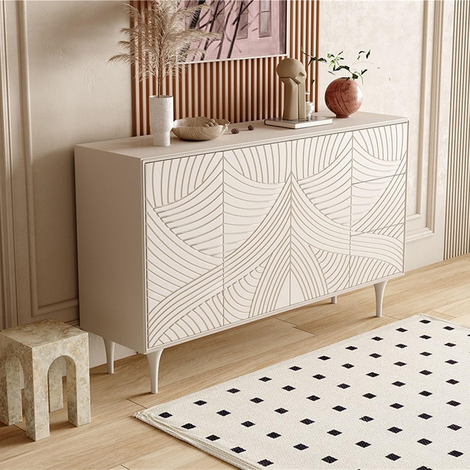 Vorratsschränke Französischer Schuhschrank im leichten Luxus-Stil, Eingangsbereich, Wohnzimmer, dekorativer Schrank, Esszimmerschrank, moderner, einfacher Aufbewahrungsschrank Lagerschränke/Vorratssch