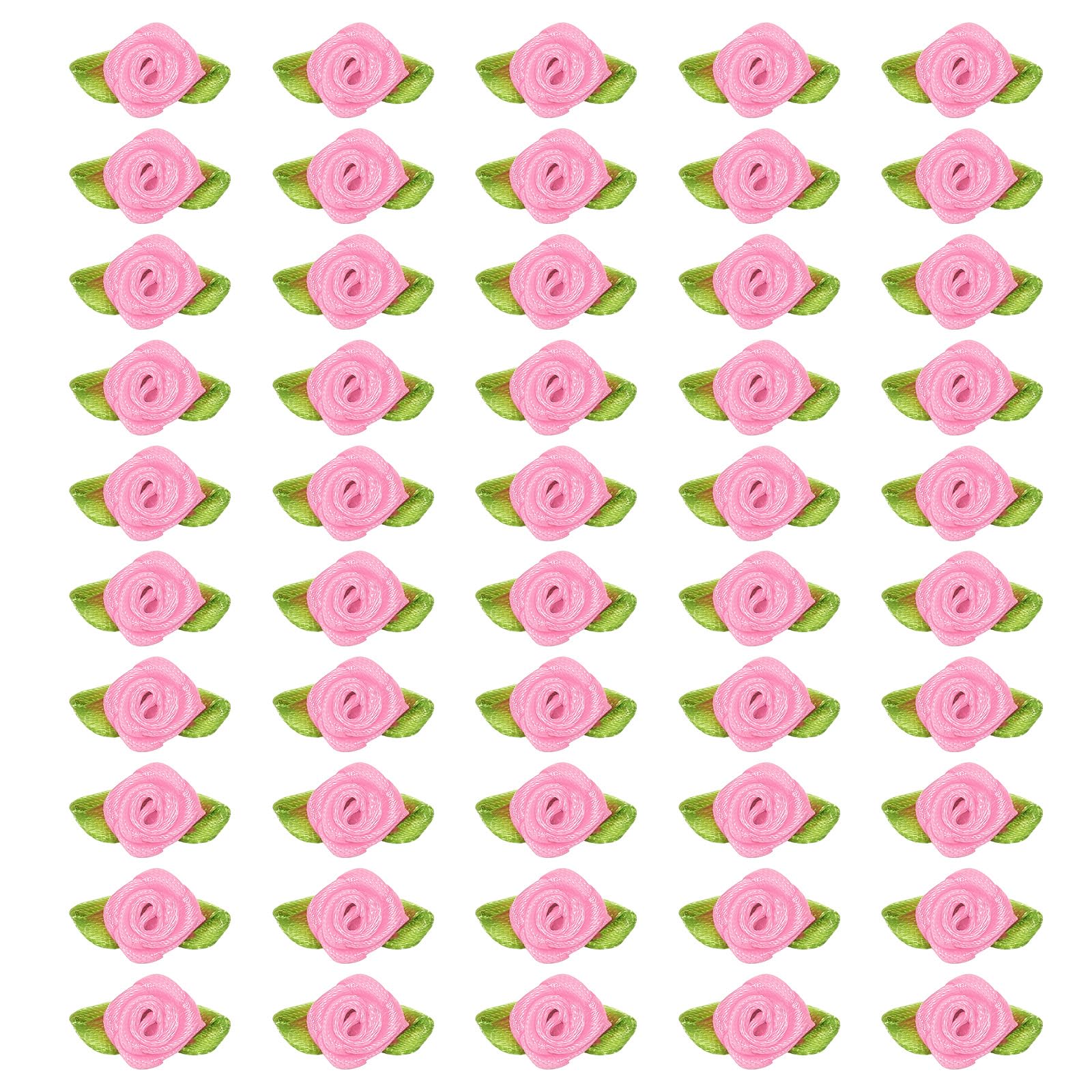 PATIKIL 15mm Tiny Satin Ribbon Rose