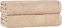 Superior Eco-Friendly Cotton 2-Piece Bath Sheet Set - Oversized Quick-Dry Towels, Super Soft & Absorbent for Bath, Shower, Resort (Camel)