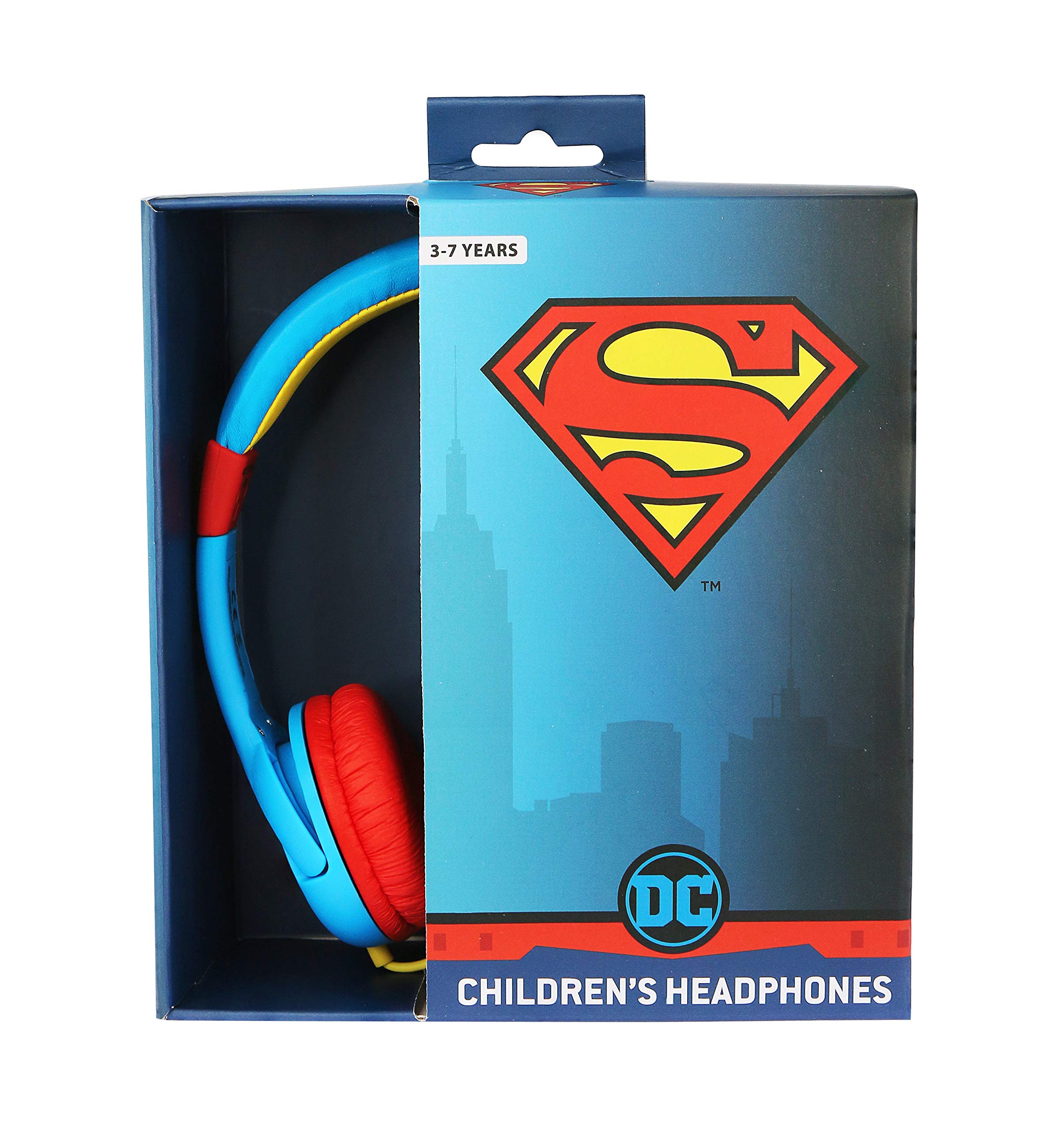 OTL Auriculares Infantiles Superman con Volumen Limitado para NIÑOS DE 3 A 7 AÑOS