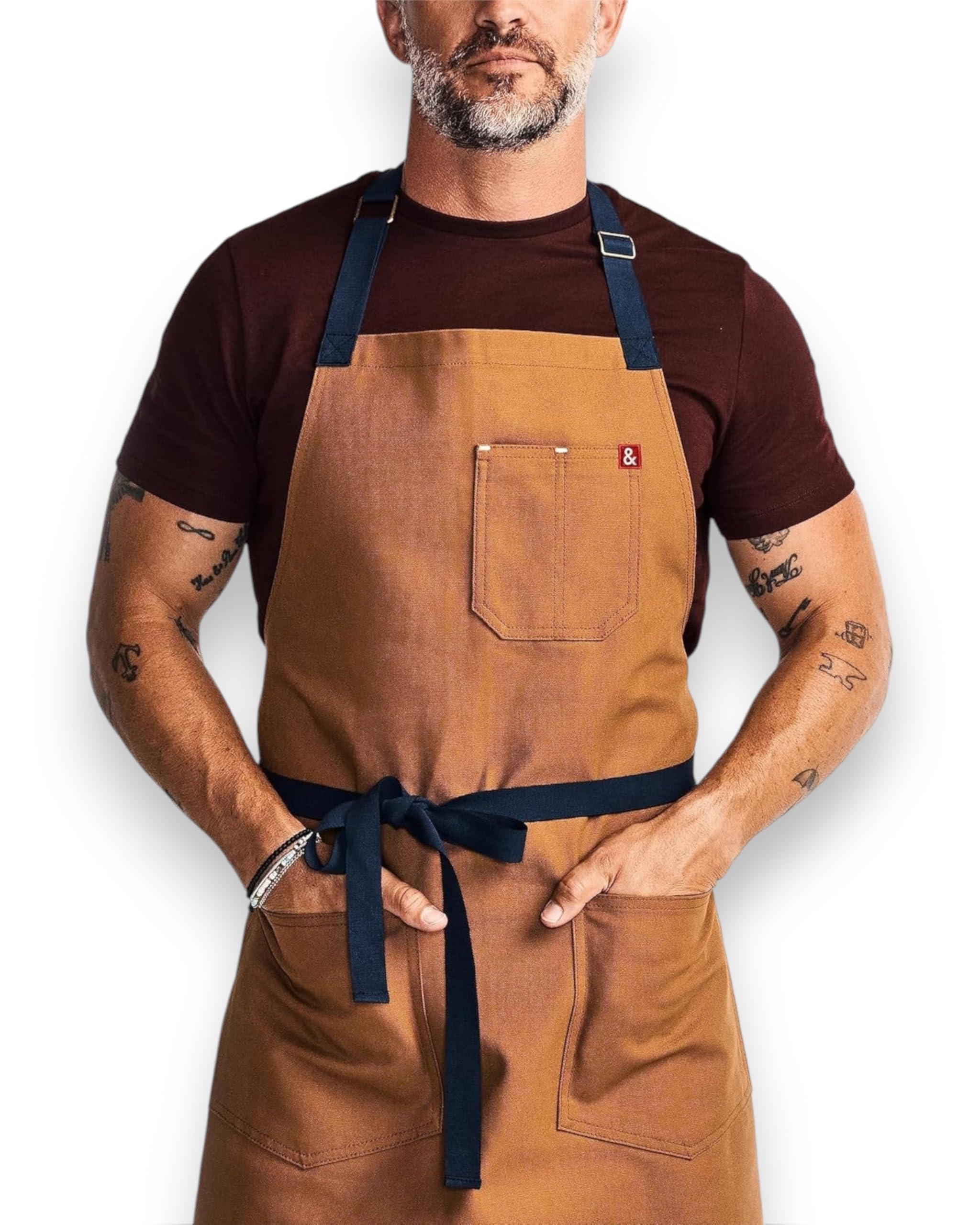 Hedley & BennettEssential Apron - Professional Chef Apron with Pockets & Adjustable Bib Strap for Cooking & Grilling