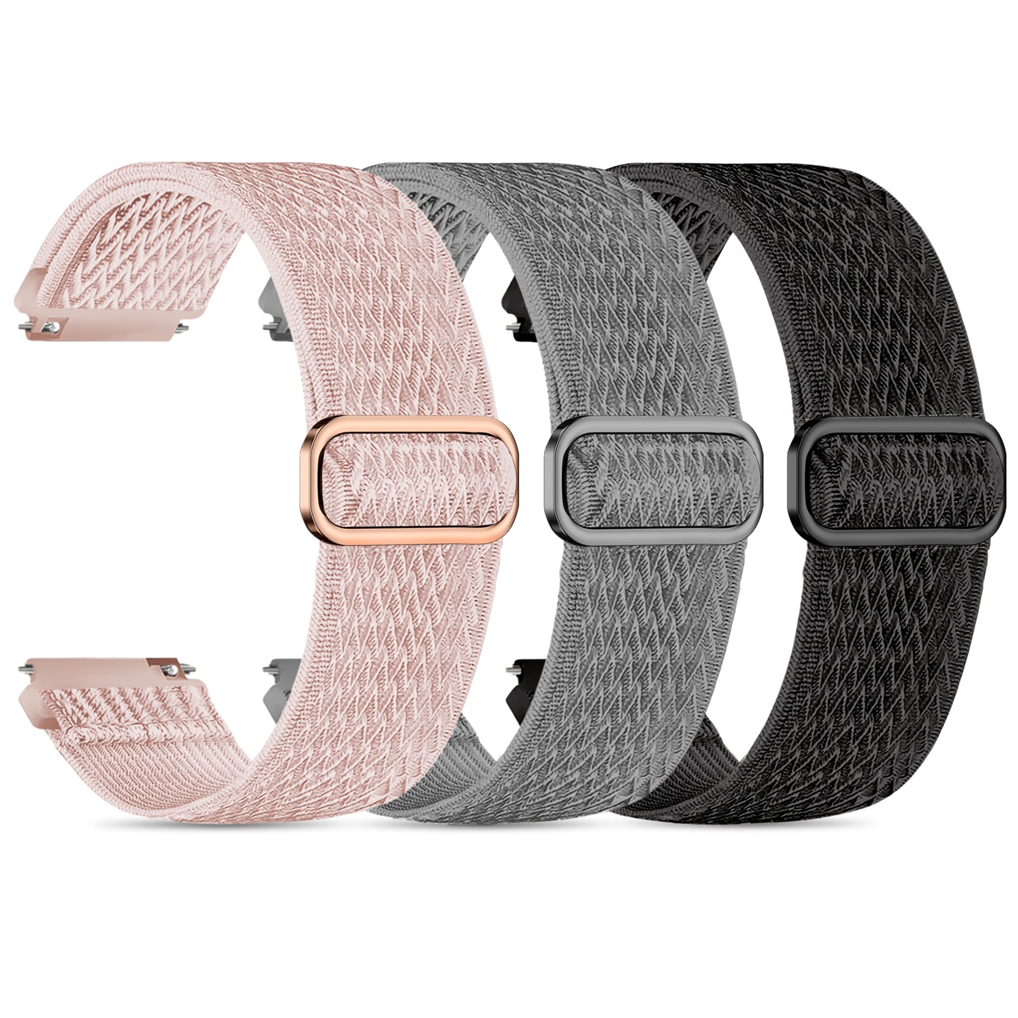 3 Pack Veryfit Smart Watch Bands for IDW13 IDW16 IDW19 IDW26 IDW28 Smartwatch, 22mm Elastic Nylon Replacement Wristband Adjustable Straps for man woman