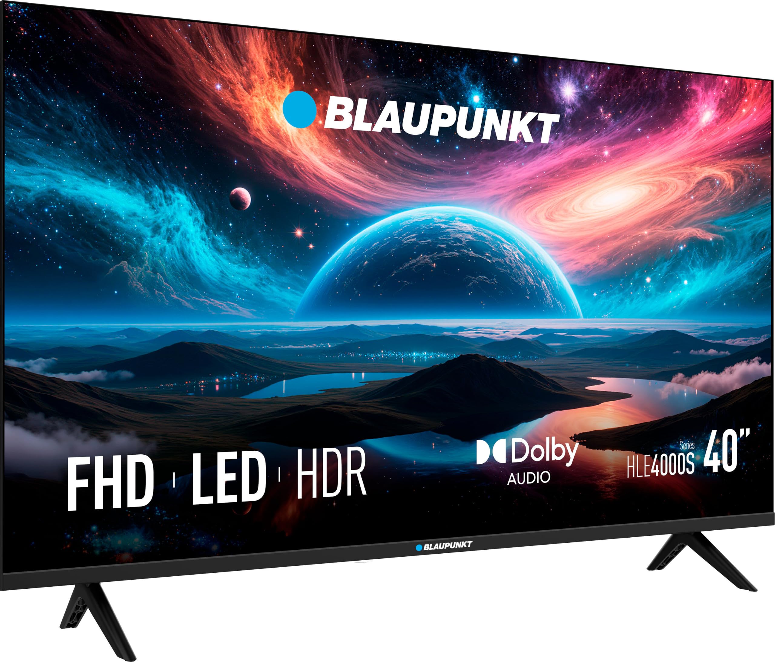 BLAUPUNKT TV 40" Full HD LED, Negro | Dolby Audio, 2×HDMI, USB, Sintonizador DVB-T/T2/C/S/S2, 40HLE4000S