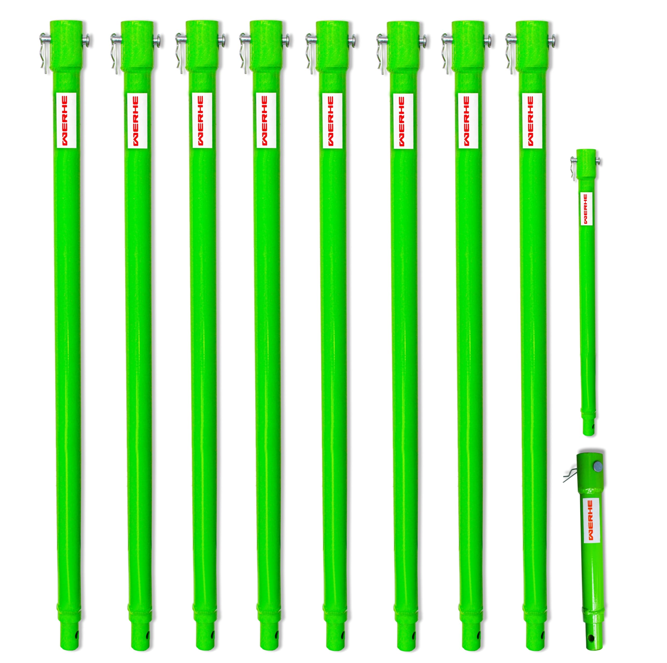 WERHE Extension for Earth Auger 8x60cm, 40cm, 20cm Set – 5400 mm – Robust Steel for Deeper Drilling – Professional Quality
