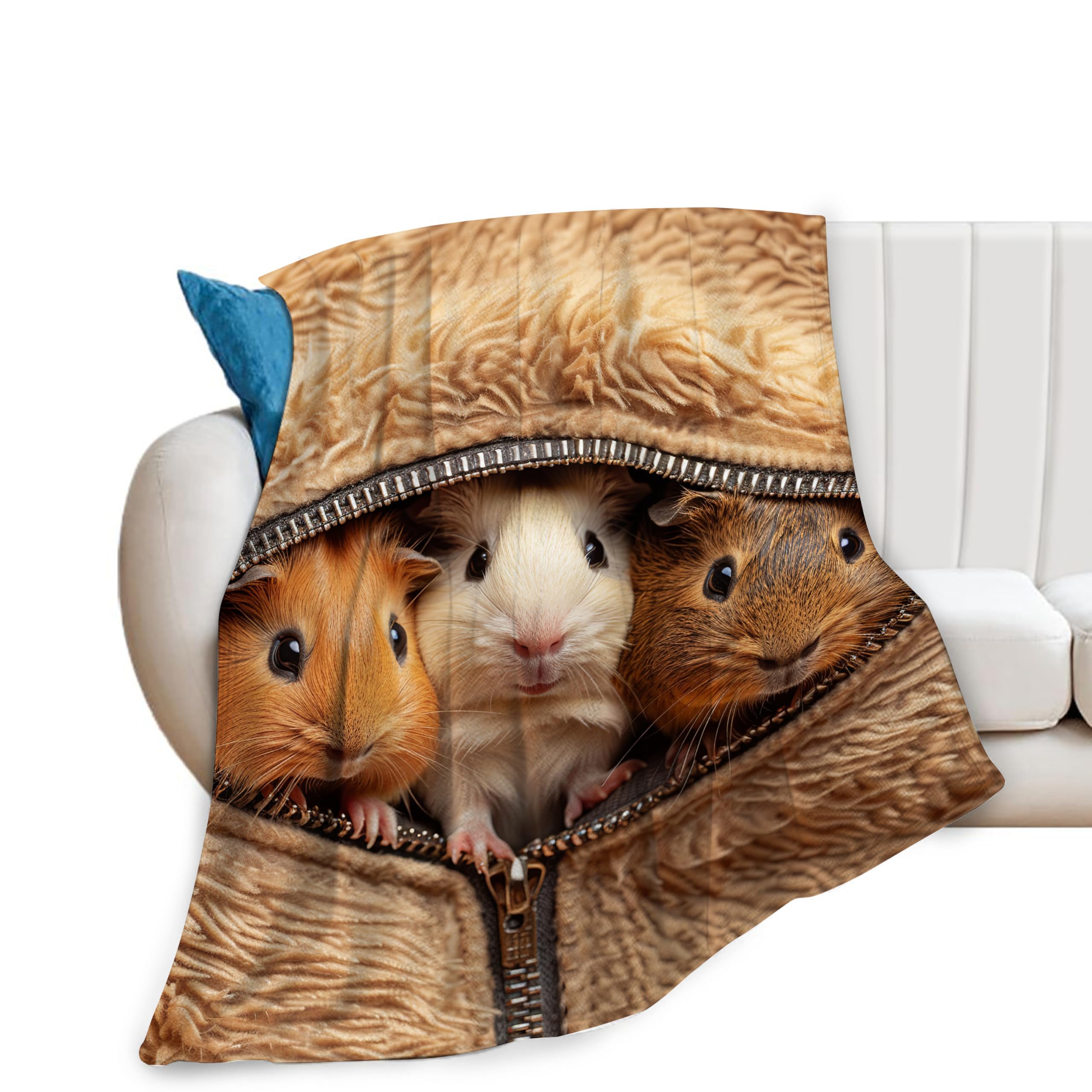 Banonaty Men's Guinea Pig Blanket Cute Throw Blankets Cozy Fleece Flannel Plush Bedding Stuff Gifts For Wo Boys Girls Teens Adults For Couch Sofa Bed Decor 40"X50"