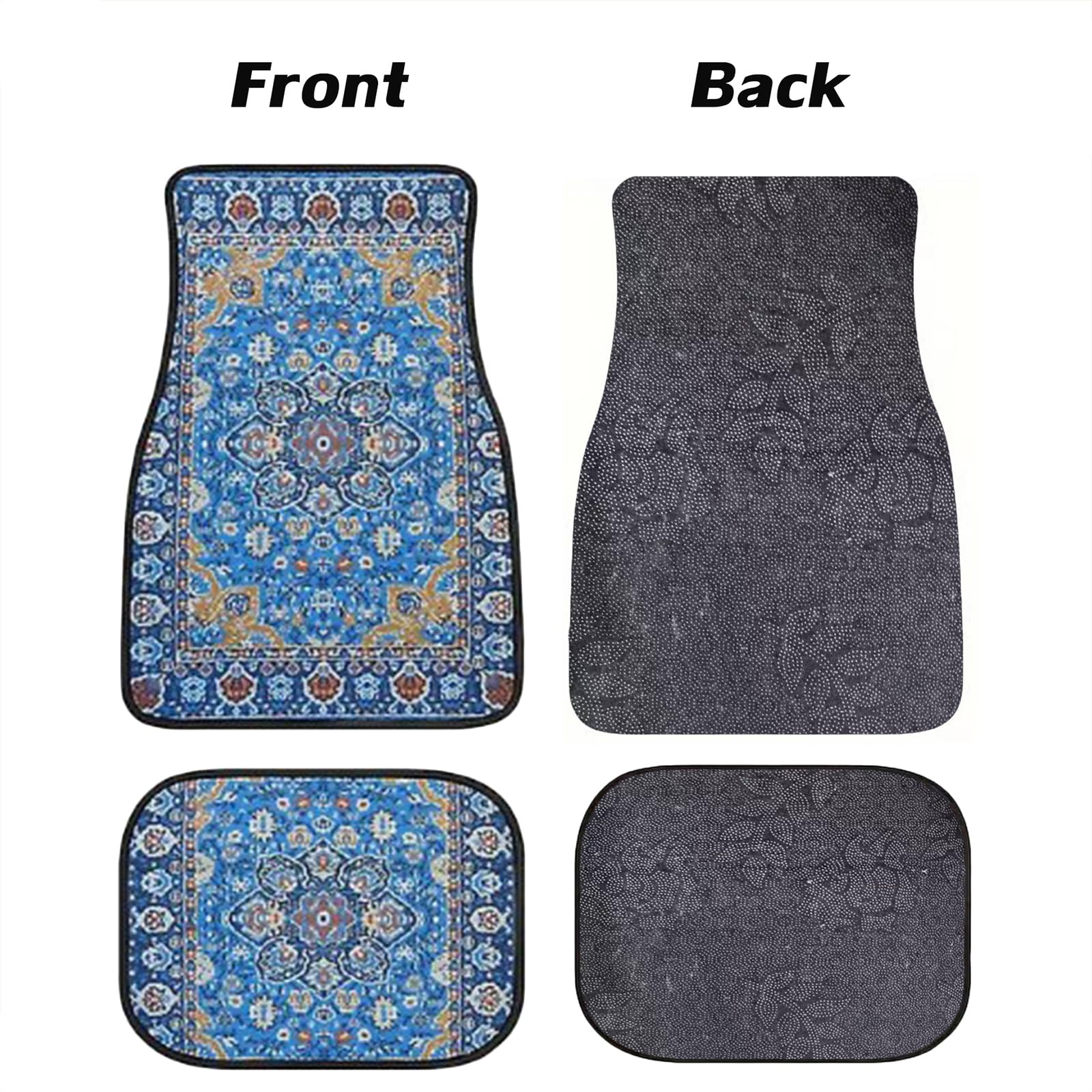 Car Floor Mats Non-Slip Automotive Floor Mats All-Weather Front Rear Car Floor Foot Mat Sets of 4 Pieces Foot Mats Rugs Carpet for Car Trucks SUV Sedans (Red)