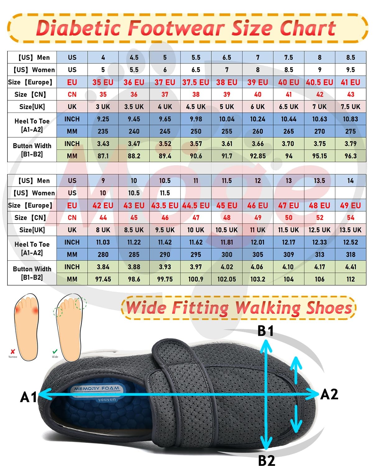 Swollen Feet Shoes, Mens Wide Fit Slippers Diabetic for Men Width Orthopedic Slip-on Adjustable Closure Extra for Ladies(Beige,8)