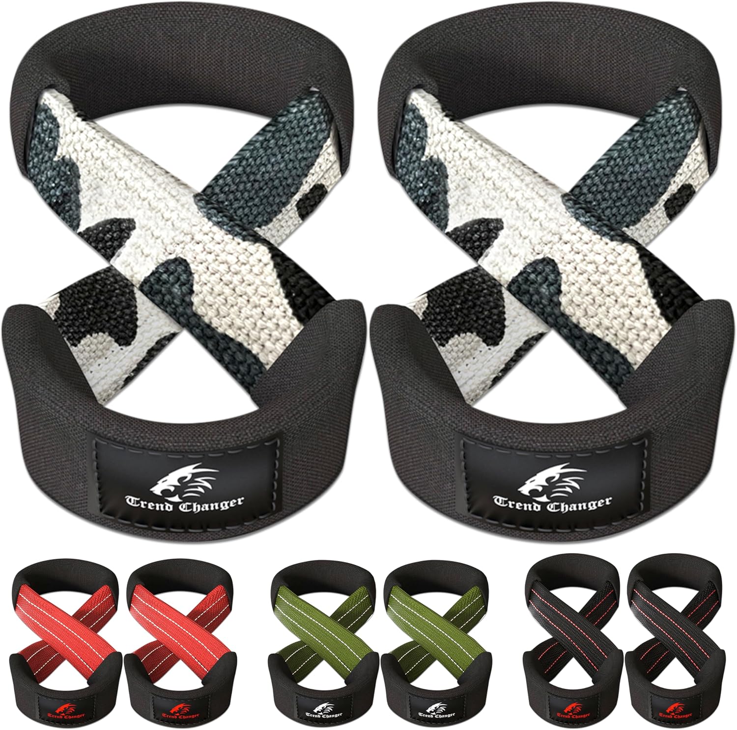 Figure 8 Lifting Strap Padded Deadlift Straps Heavy Duty Weight Lifting Straps Strongman Axle Bar Straps Weightlifting Wrist Wraps