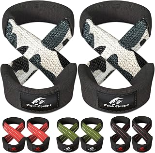 Figure 8 Lifting Strap Padded Deadlift Straps Heavy Duty Weight Lifting Straps Strongman Axle Bar Straps Weightlifting Wrist Wraps