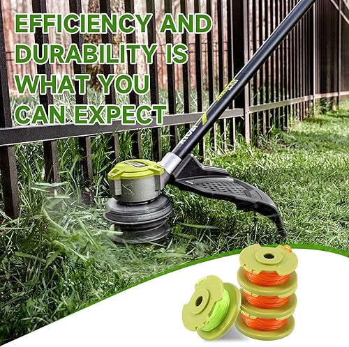 Miniatura 6 de A ANLEOLIFE Carrete de línea retorcida de .080 pulgadas #AC80RL3 para recortadoras de cuerdas autoalimentadas inalámbricas RYOBI de 18v 24v y 40v,