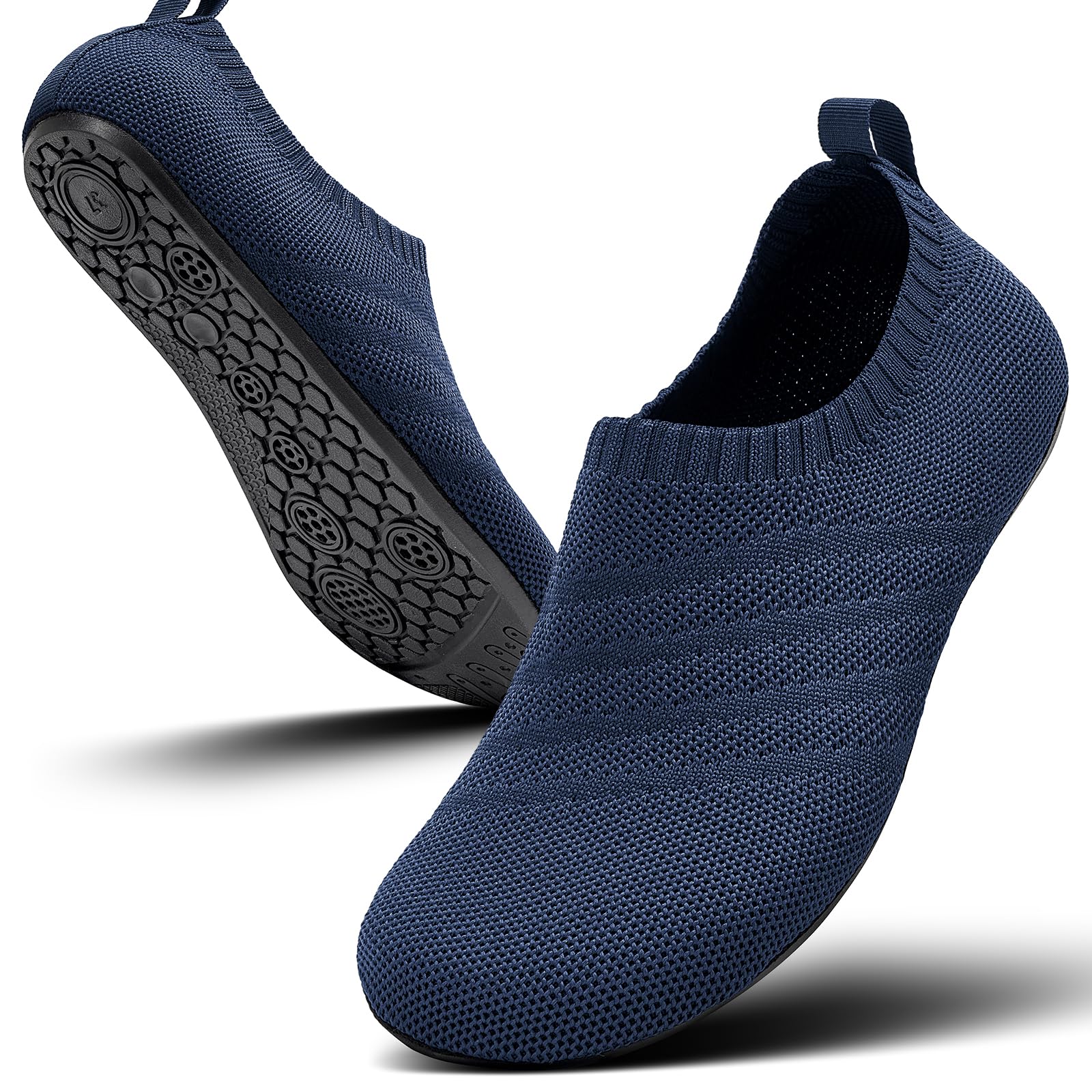 Sosenfer Hausschuhe Herren Damen Barfuss Schuhe Damen Rutschfest Slip on Slipper Flache Barfusshausschuh Home Kuschelige Pantoffel Geschlossen Unisex