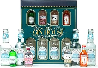 Gin Gift Set - Flavoured Gin and Tonic Alcohol Gift Set 4x5cl Gordons Pink Gin, Edinburgh Gin, Tanqueray Gin, Beefeater Blood Orange Gin 4x125ml Fentimans Mixers - Birthday Gin Gifts for Women, Men