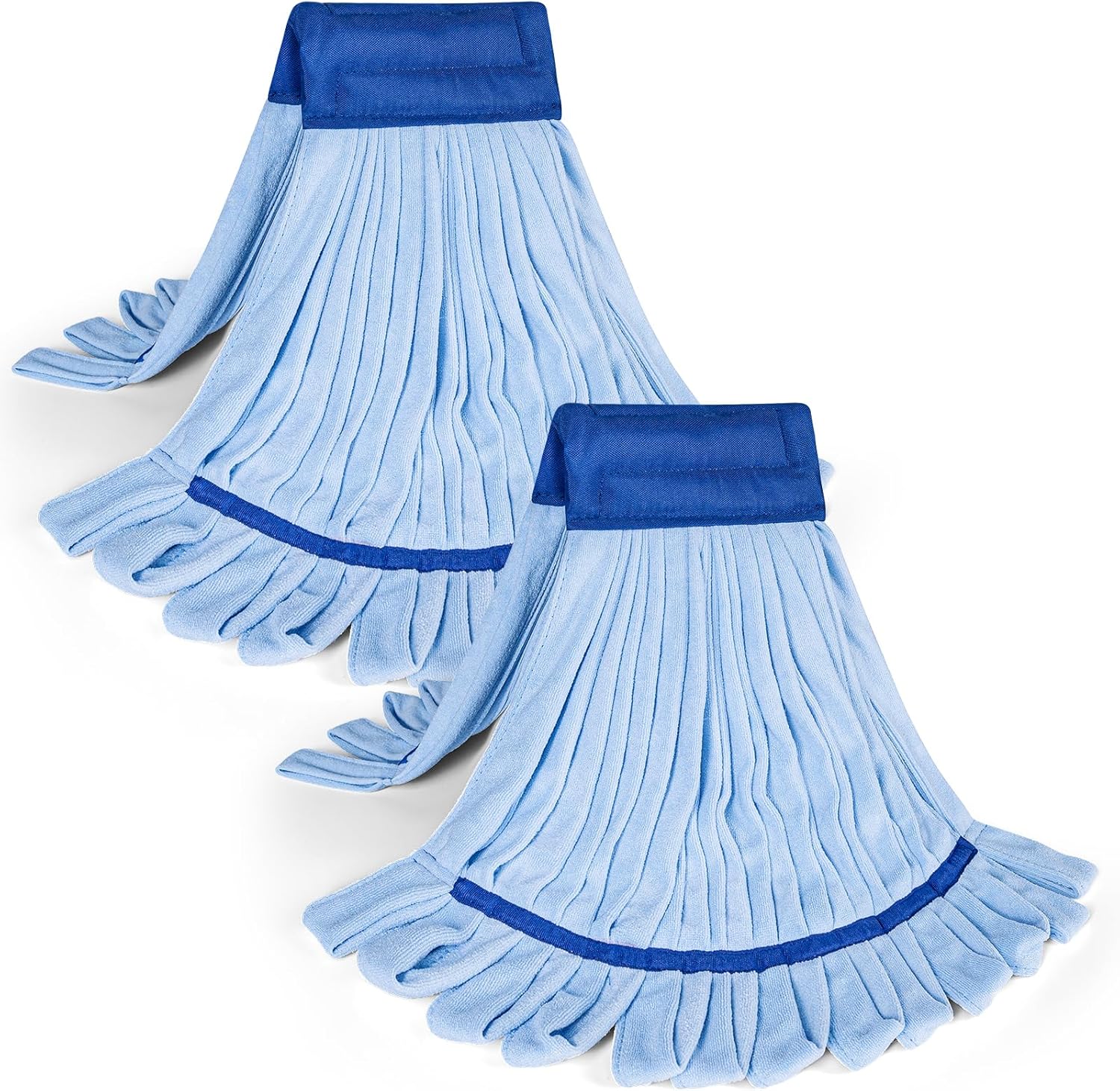 Large Microfiber Tube Mop Heads,Tube Wet Mop Refill (6 inch),Blue Heavy Duty Industrial Wet Mop Head Refill, Highly Absorbent,Commercial Mop Head Replacement,Machine Washable,Hardwood Floors(6)