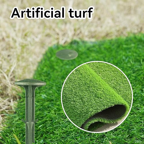 Miniatura 6 de EISENSP 6.3 pulgadas, 70 piezas de anclaje de paisaje, estacas de jardín de plástico alto, para bordes de paisaje, vallas fijas, césped, etc.