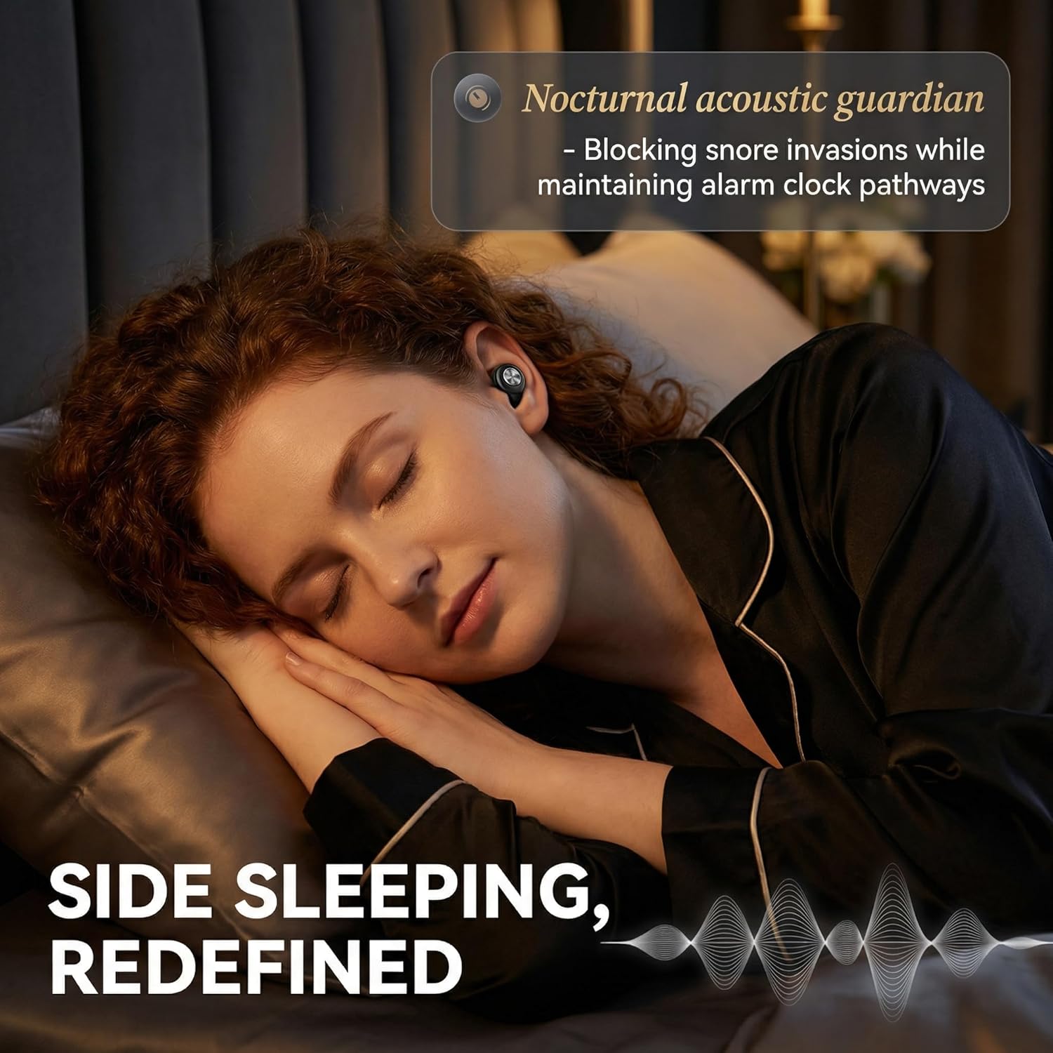 Ear Plugs for Sleeping Noise Cancelling,Ultra-Comfy Noise Reduction for Side Sleepers,56dB Reusable Silicone Earplugs for Snoring Blocking,Hearing Protection for Concerts,Shooting & Travel(Black)