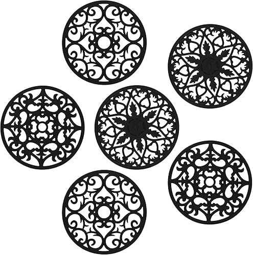 Smithcraft Salvamanteles de silicona para platos calientes, ollas y sartenes, tapete multiusos tallado resistente al calor, almohadillas calientes