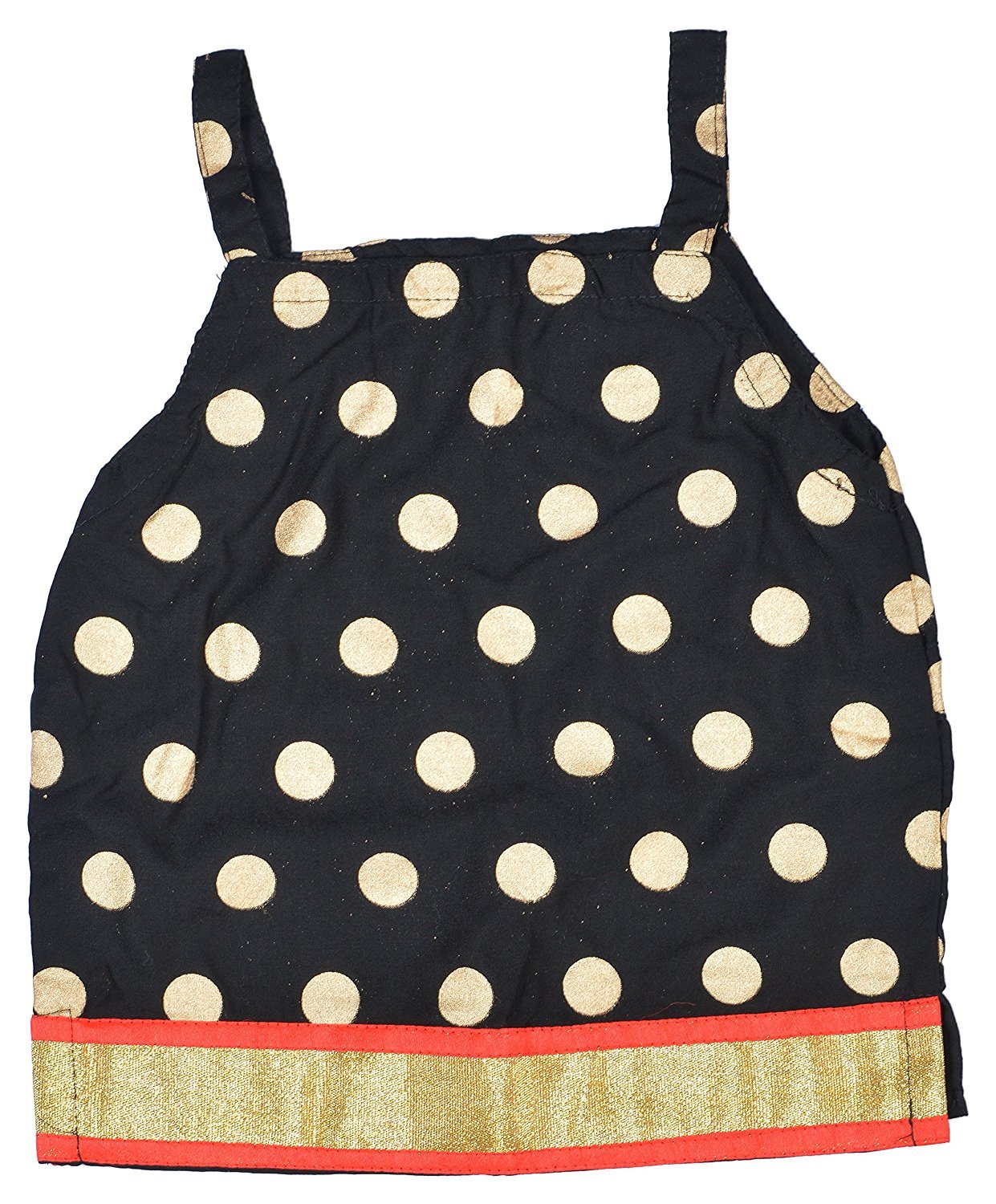 DIAMO Girl's Crepe Readymade Lehenga Choli(GirlKID261new_Black_6 Months-12 Months ) 1