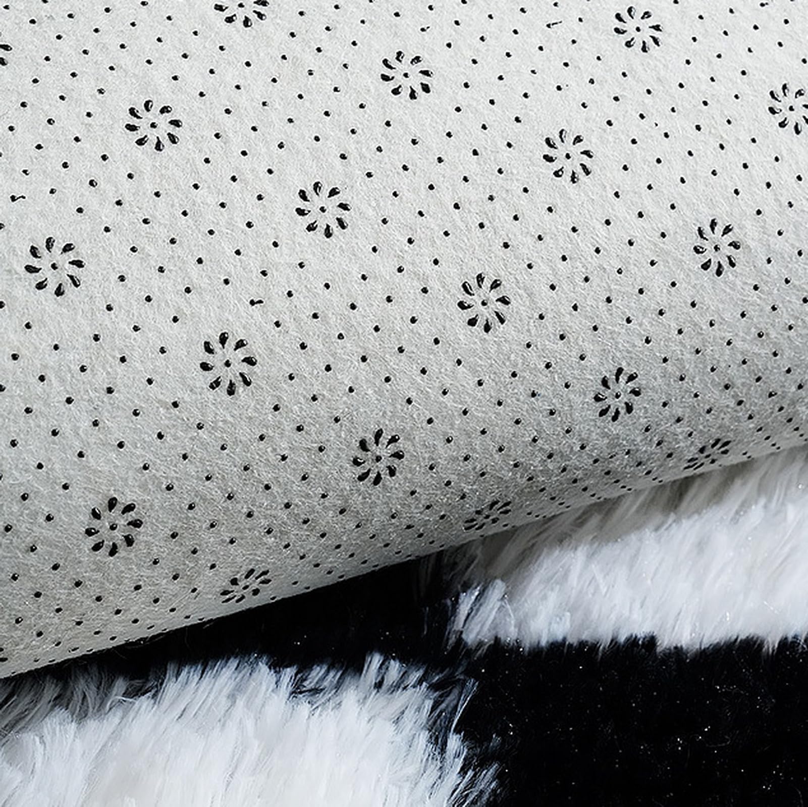 Lifup Teppich Rund Hochflor Teppich, Kariert Extra Weicher Flauschig Waschbar rutschfest für Wohnzimmer Schlafzimmer Grün-Weiß 2 120 x 120 cm