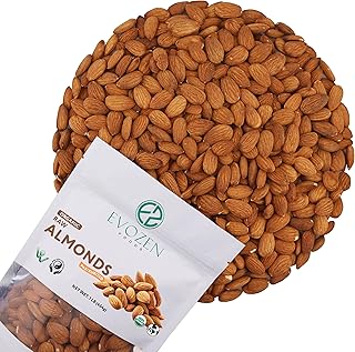 EvoZen Foods Organic Whole Raw Almonds, Non-GMO, Certified Kosher, Vegan, Pasteurized, Great Healthy Snack (1 Pound)