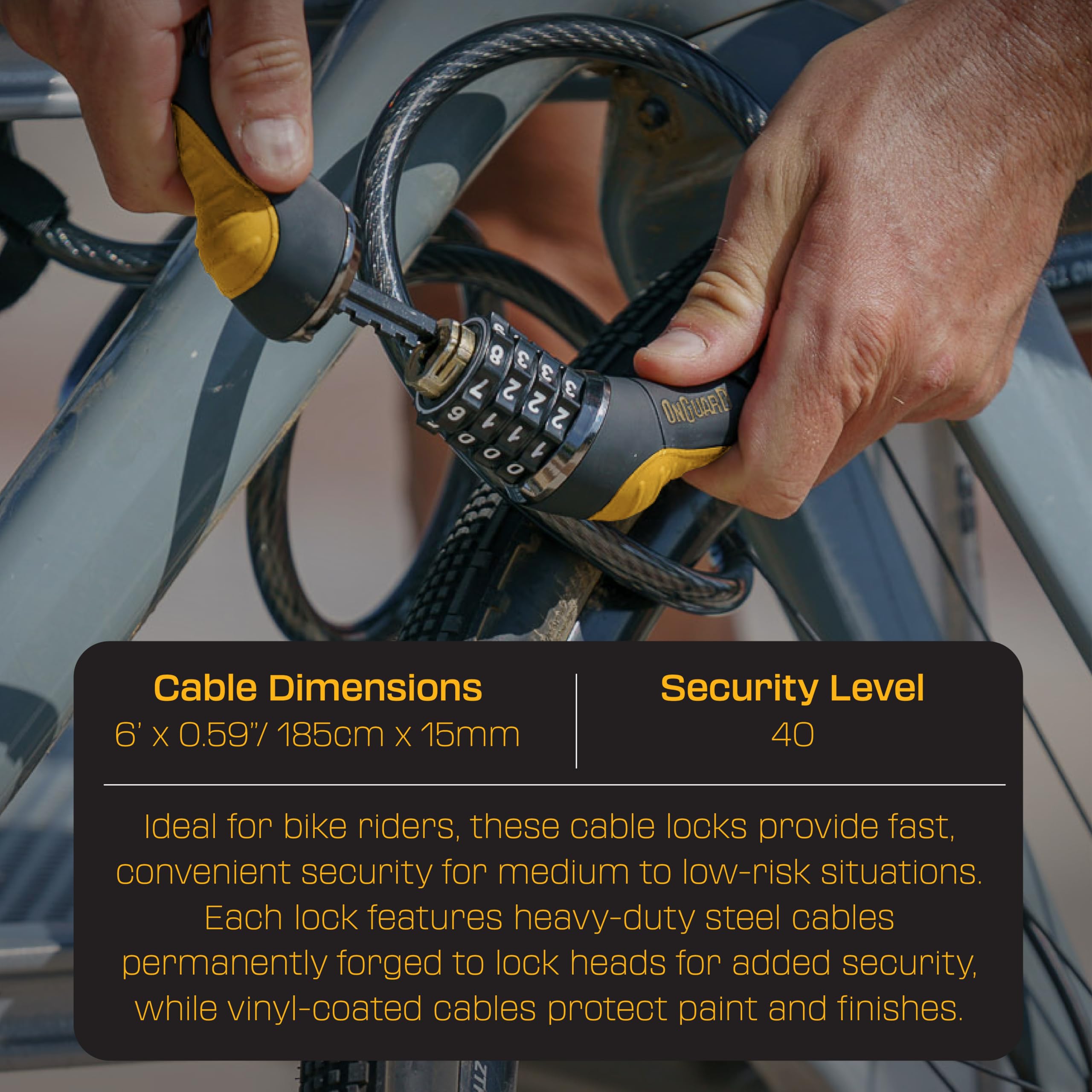 Amazon.com: OnGuard Doberman Combo 6' Coil Cable Bike Lock