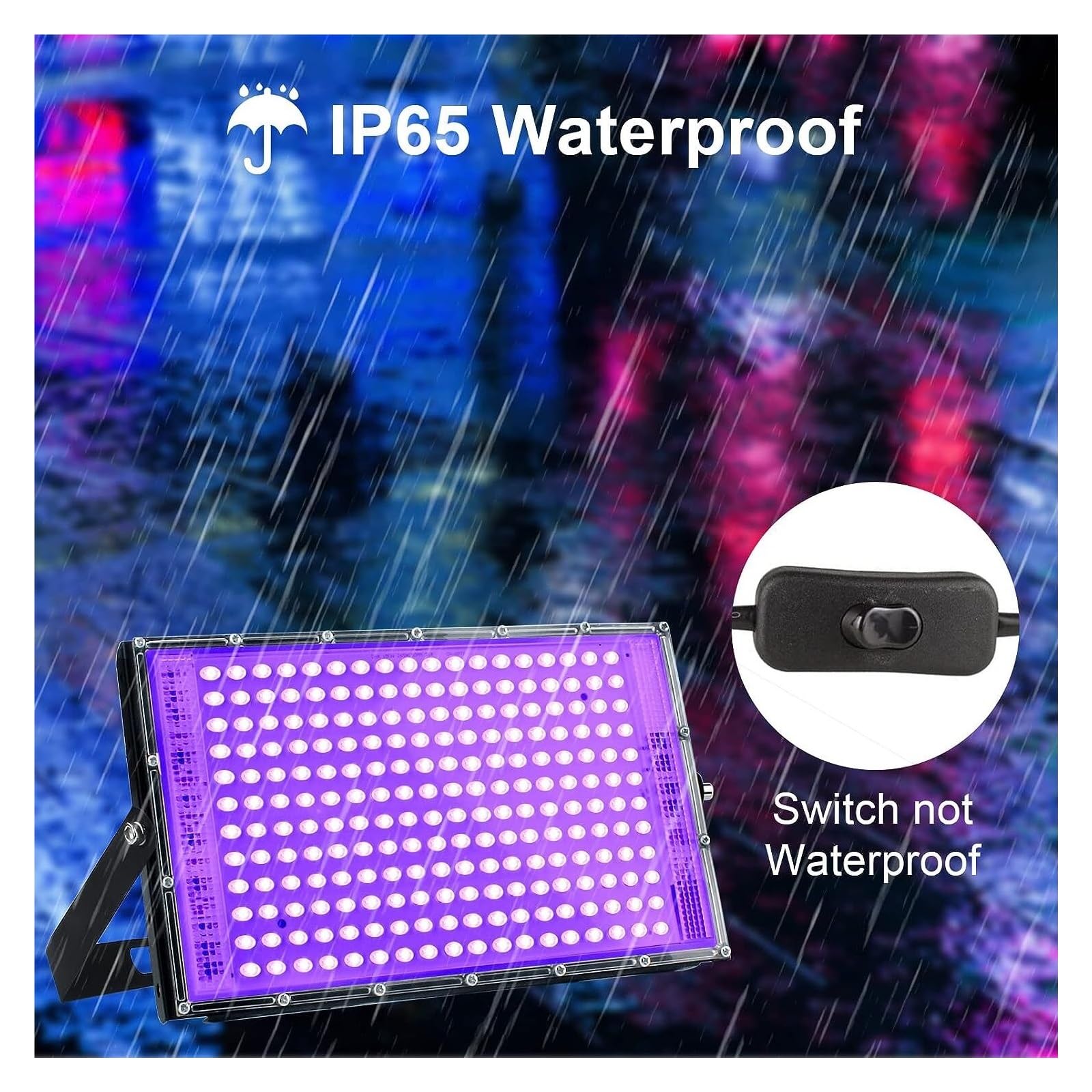 Luce di inondazione a LED per esterni con paletto, proiettori RGB per Halloween, fai da te, cambia colore, luci per feste, luci Bluetooth Smart Paesaggio da App Control- iming-20 modalità per