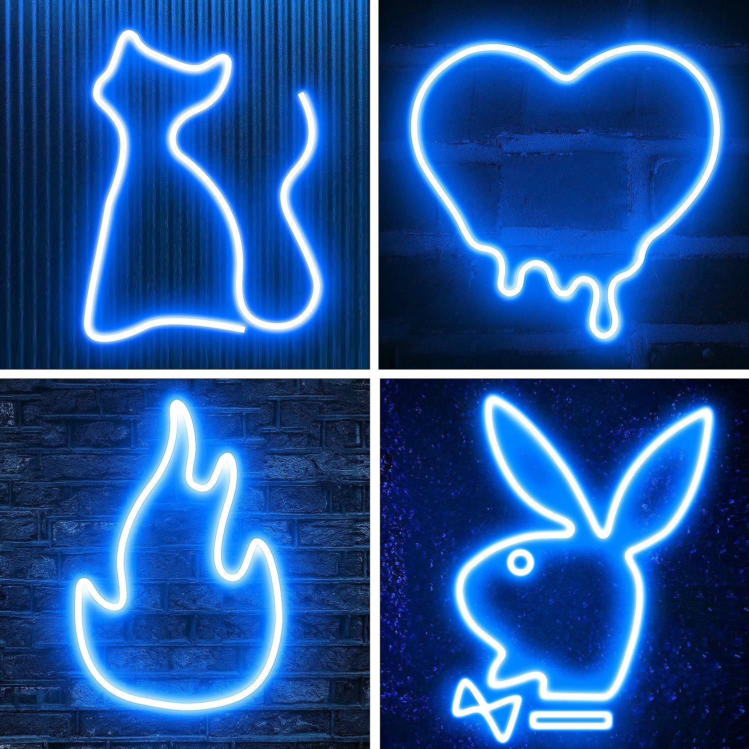 segrass 16.4ft neon LED Light Strip Waterproof Flexible Neon LED Strip Lights 12v LED neon Rope Lights for Bedroom Room Outdoors Decor （Blue/Power Adapter not Included