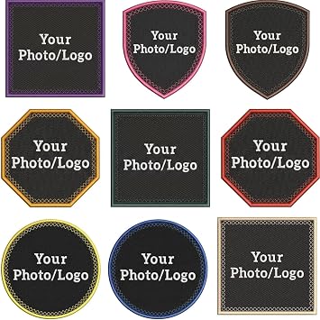 Personalized Embroidered Patches - Custom Logo, Image, Text Iron-On, Sew-On, or Hook & Loop Sizes 2 to 11 Patch Gift for Clothing, Hats, Jacket, Bags, Military, Uniform, Company