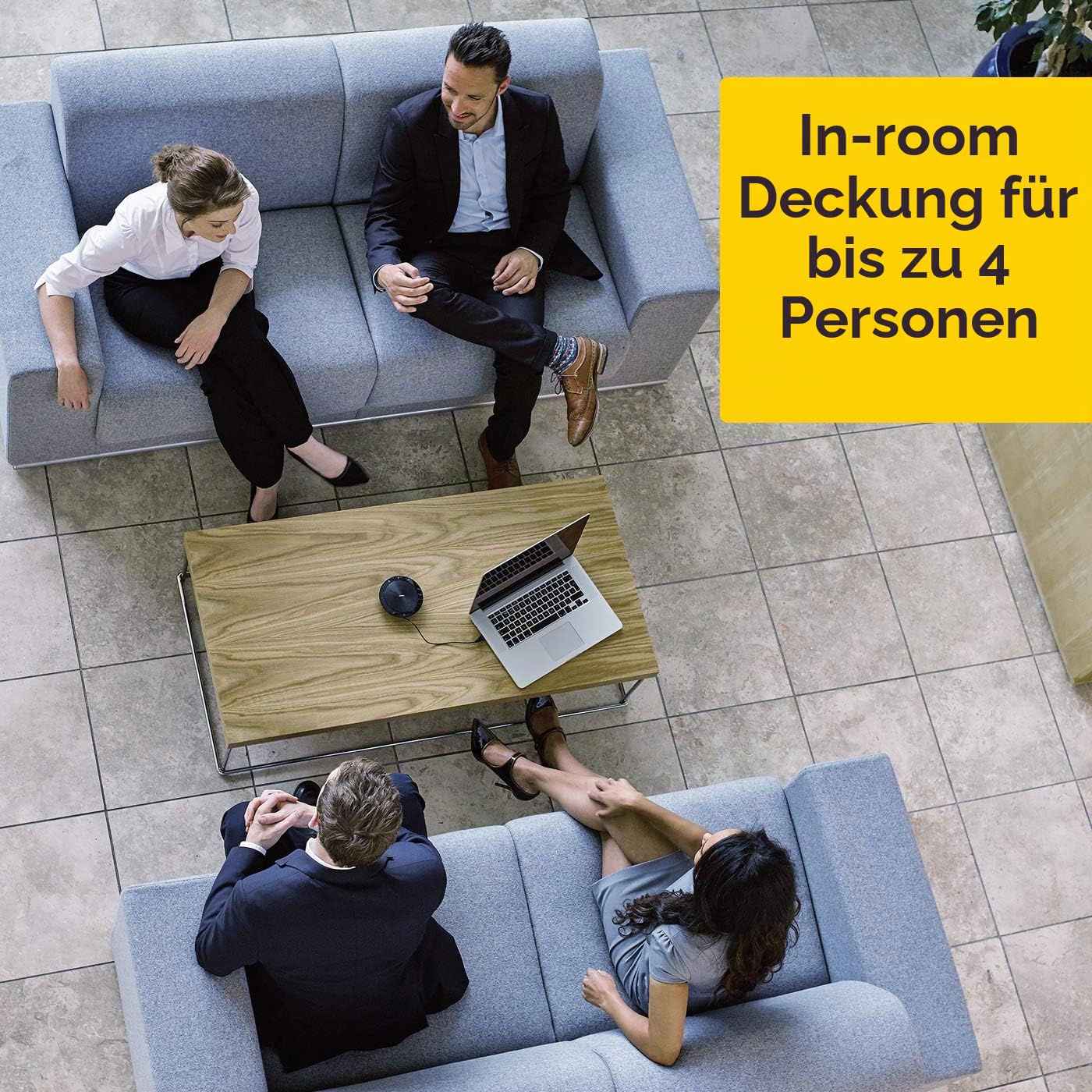Jabra 7410-109 Speak 410 Konferenzlautsprecher – Microsoft zertifizierter tragbarer Lautsprecher mit USB-Anschluss – Plug-and-Play Installation