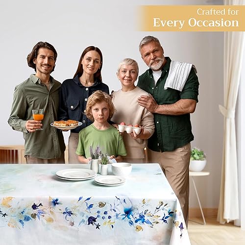 Miniatura 6 de Mantel Maison d' Hermine Faïence, 100 % de algodón, para cocina, comedor, decoración de mesa, fiestas, bodas, primavera y verano