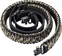 Vista 6 de CVLIFE Correa de Rifle 550 Paracord de 2 Puntos con Giratorio Tri-Lock para Caza y Exteriores