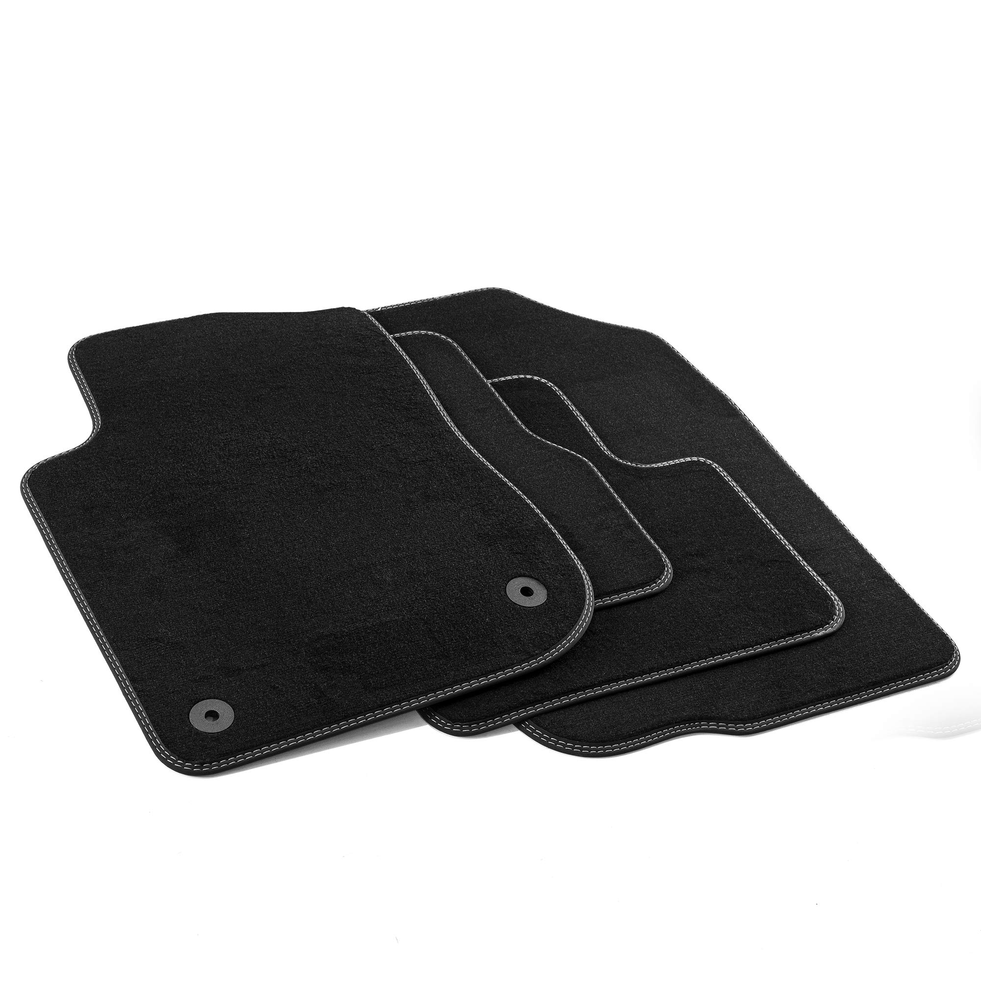 MTM Pro-4282 Tappetini 208 2013 > 2019/2008 2013 >, su Misura in Velluto Nylon, Bordi in Similpelle e Doppia Impuntura Cromata