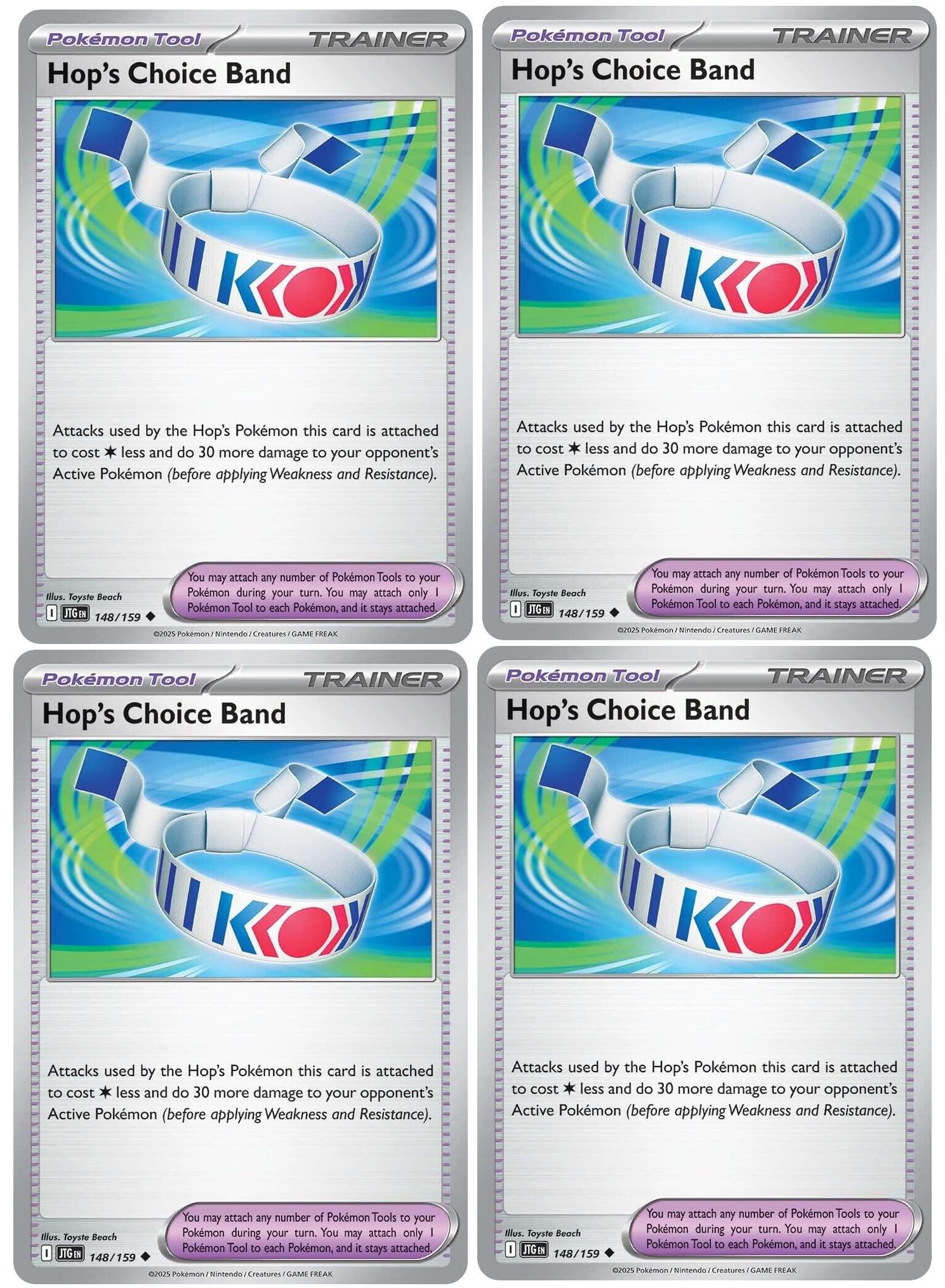 Hop’s Choice Band 148/159 – Journey Together – Pokemon Trainer Playset x4 – Card Lot